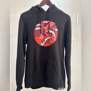 Pink Dolphin Large Hoodie | Unique Front Design | Stand Out in Style
